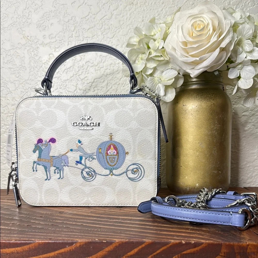 Disney X Coach Cinderella Crossbody Box Bag Purse NWT - Picture 3 of 15